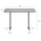 Flash Furniture 48"x30" Tabletop, Gray Faux Concrete, Seamless Surface Technology, 5x22 Silver Table Height T-Bases ST-REC3048-CMGY-T0522S-GG - alternate 10