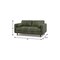 Homeroots 72" Moss Green Leather Sofa With Brown Legs 640966 - alternate 4