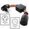 Ac Works Plug Adapter, STW, 6-15/20R, 10-30P, 1 ft., Orange S1030CB620 - alternate 5