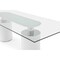 Homeroots 94 X 39 X 30 White Glass Stainless Steel Dining Table 370726 - alternate 7