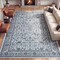 Jonathan Y Subtlety Medallion All-Over Floral Border Non-Slip Machine-Washable Blue/Ivory 3ft x 5ft Area Rug WSH504G-3 - alternate 6
