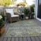 Homeroots 8' X 10' Sage And Gray Floral Washable Indoor Outdoor Area Rug 606221 - alternate 7