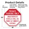 Signmission Private Parking Only Unauthorized V, 18 Inch X 18 Inch, Plastic Sign OC-P-18-173 - alternate 7
