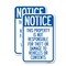 Signmission This Property Is Not Responsible for Theft or Damage to, 18'' X 24'', Heavy Gauge Aluminum, 2PK A-1824-2PACK-22809 - alternate 1