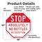 Signmission Stop Absolutely No Bottles No Excep, 10 Inch X 10 Inch, Aluminum Metal Signs OC-A-10-241 - alternate 6