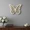Homeroots 23" X 19" X 4" Light Yellow Rustic Butterfly Wooden Wall Decor 274492 - alternate 4