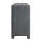 Homeroots 86" Dark Gray Carved Floral Distressed Solid Wood Enclosed Storage TV Stand 558159 - alternate 16