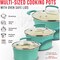 Bakken-Swiss 23Pc Cookware Set, Green Pots, Skillets, Bakeware, Reinforced Aluminum, Gas, Electric, Induction BKCWA23Q - alternate 6
