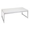 Osp Home Furnishings Wall Street  Coffee Table, White Melamine / Chrome Finish WST12-WH - alternate 1