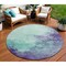 Homeroots 8' Blue And Purple Round Abstract Washable Indoor Outdoor Area Rug 604835 - alternate 1