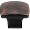 Designperfect 1-3/16 Overall Length Square Cabinet Knob, Brushed Oil Rubbed Bronze DPA-S83KORB - alternate 1