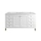James Martin Vanities Chicago 60'' D Vanity, Glossy White, w/ Jasmine Pearl Silestone Top w/FreePower Wireless Charger 503-V60D-GW-FEJP - alternate 1