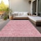 Homeroots 3' X 5' Pink And Purple Geometric Washable Indoor Outdoor Area Rug 613566 - alternate 8
