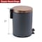 Elama 1.5 Gallon Stylish Grey and Copper Soft Pedal Office, Kitchen and Bathroom Trash Bin 750111715M - alternate 10