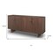 Homeroots 71in Brown Sideboard Soft Close with Four Doors 611012 - alternate 9