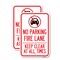 Signmission Fire Lane Keep Clear at All Times with Graphic, 12'' X 18'' 2 Signs, Heavy Gauge Aluminum, 2PK A-1218-2PACK-23984 - alternate 1