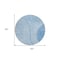 Homeroots 8' Denim Blue And Sky Blue Round Striped Washable Indoor Outdoor Area Rug 583066 - alternate 9