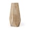 Homeroots 19" Natural Geometric Cylinder Solid Wood Table Vase 397505 - alternate 1