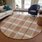 Homeroots 8' Copper Gold And Gray Round Plaid Washable Indoor Outdoor Area Rug 597585 - alternate 7