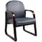 Boss Office Products B9570 Side Chair, Gray Seat, Gray Back, 24 in W 25" L 34" H, Fixed, Fabric Seat B9570-GY - alternate 1