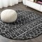 Jonathan Y Moroccan HYPE Boho Vintage Diamond Black/Ivory 4 ft Round Area Rug MOH101D-4R - alternate 1