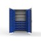 Strong Hold 14 GA Bin Cabinet with 3 Shelves - 48 In W. x 75 In. H x 24 In. D - 156 Blue Bins 46-BBS-243-156B-L - alternate 1