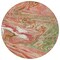Homeroots 8' Coral Green And Ivory Round Abstract Washable Indoor Outdoor Area Rug 602619 - alternate 9