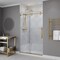 Anzzi 48in x 76in Frameless Shower Door with Sliding in Brushed Gold with Tsunami Tempered Clear Glass SD-FRLS06101BG - alternate 14