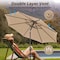 Simple Deluxe 10' Patio Umbrella Outdoor Table Market Yard Umbrella with Easy Push Button Tilt/Crank, Table Compa LGBRLA10TAN - alternate 5