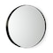 Homeroots 24" Black Metal Round Accent Mirror 607280 - alternate 5