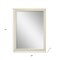 Homeroots 40" White Solid Wood Framed Accent Mirror 632832 - alternate 6