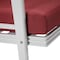 Leisuremod Walbrooke 3-Piece Outdoor Patio Set, White Aluminum Frame & Removable Cushions, Red WW-57-31R - alternate 10