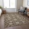 Homeroots 8' X 10' Chocolate Ivory And Gray Moroccan Washable Indoor Outdoor Area Rug 605154 - alternate 8