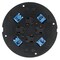 Hubbell SystemOne, Sub-Plate, (4) 20A, 125V Receptacles, (4) Keystone Openings, Black S1SP4X4 - alternate 6