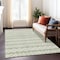 Homeroots 8' X 10' Artichoke Green And Ivory Quatrefoil Washable Indoor Outdoor Area Rug 583195 - alternate 9