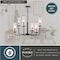 Vaxcel Glencoe 6-Light 28 in W Matte Black Chandelier, Clear Crackle Glass, Ceiling Pendant Fixture H0266R - alternate 9