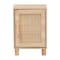Baxton Studio Maclean Mid-Century Rattan and Natural Brown Finished Wood 1-Door Nightstand 199-12315-ZORO - alternate 9