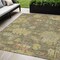 Homeroots 5' X 8' Artichoke Green Coral And Brown Floral Washable Indoor Outdoor Area Rug 604103 - alternate 1