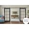 Sartodoors Sturdy Double Barn Door with, Felicia 3355 Matte Black with Clear Glass, 13FT Rail Hangers Heavy S FELICIA3355DB-BLK-8484 - alternate 5