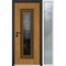 Vdomdoors Steel Door Ballucio 6644 Natural Oak Side Exterior Window Sidelite Entry Door Painted W36+14xH80 Ri BALLUCIO6644EXD-OAKW-W36+14xH80-RH-I - alternate 1