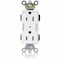 Leviton Straight Blade Receptacle, 5-15R, 15 A, 125V AC, Flush Mount, Self-Grounded M1626-2SW - alternate 1