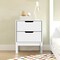 Flash Furniture Dallas Wooden Night Stand, Bedroom Side Table with 2 Storage Drawers for Kids in White MG-9007-1-2NS-WH-GG - alternate 1