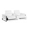 Homeroots 90in White and Black Italian Leather Power Reclining Loveseat With Storage 720567 - alternate 10