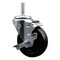 Service Caster 4 Inch Soft Rubber Wheel Swivel 34 Inch Threaded Stem Caster with Brake SCC SCC-TS20S414-SRS-TLB-34212 - alternate 1