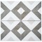 Andova Tiles Luv Ahava Grey 8-in Encaustic Matte Porcelain Wall & Floor Tile ANDLUV457 - alternate 6