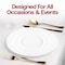 Smarty Had A Party Matte Milk White Round Plastic Dinnerware Value Set (120 Dinner Plates + 120 Salad Plates), 240PK 4850WH-VP-CASE - alternate 10