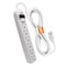 Digital Energy 6-Outlet Surge Protector Power Strip, 25 Ft.; White DE6OSP-25FT - alternate 1