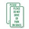 Signmission Please Do Not Drive or Park on Grass 2, 18'' X 24'' 2 Signs, Heavy Gauge Aluminum, 2PK A-1824-2PACK-23293 - alternate 1