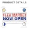 Signmission Flea Market Now Open, 24 Inch x 72 Inch, Vinyl Banner B-72-30635 - alternate 5
