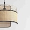Vidalite Mazal 1-Light Pendant with Woven Wicker Shade, Stiched Velvet Detailing, Adjustable Hanging Height CE1009077 - alternate 7